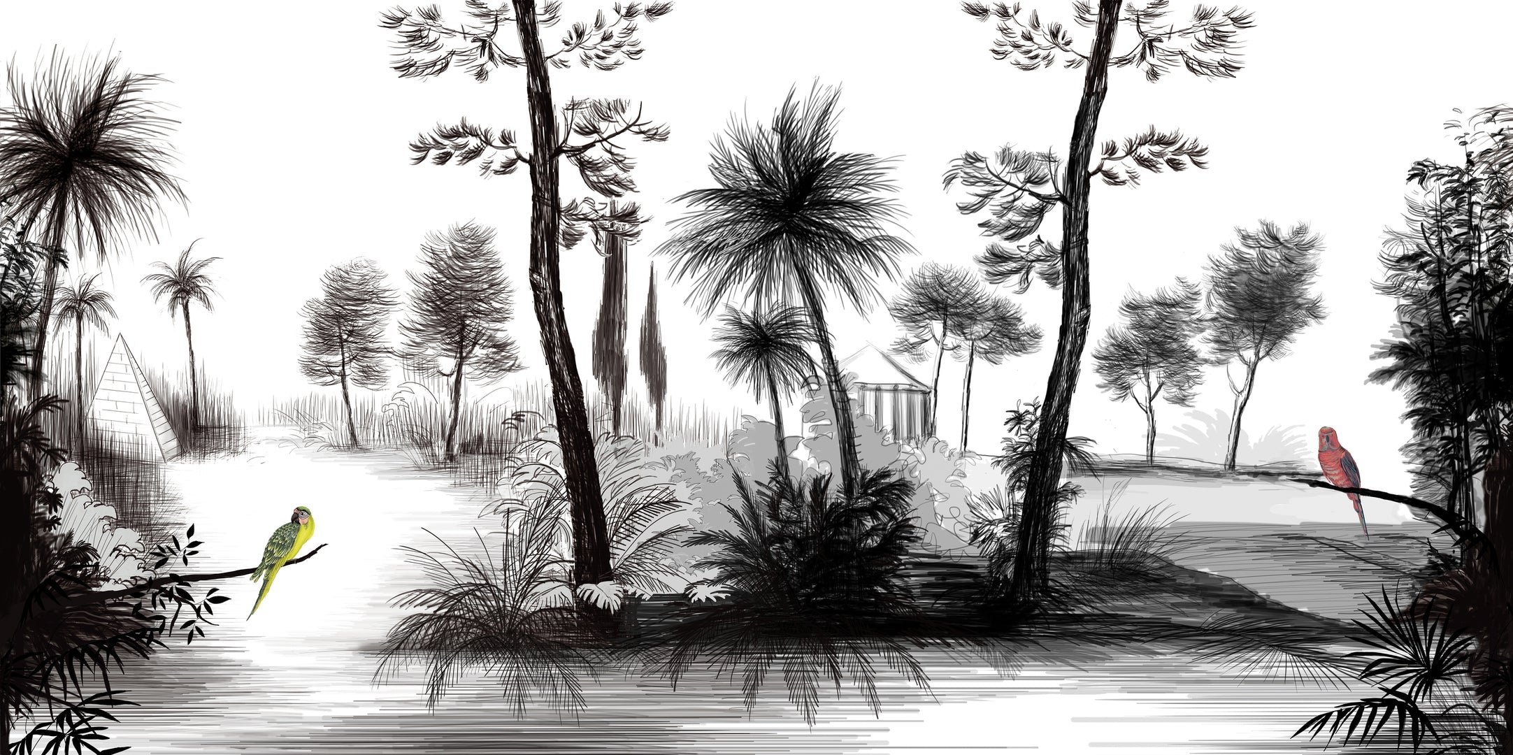 WALLPAPER WET IMAGINARY PARADISE