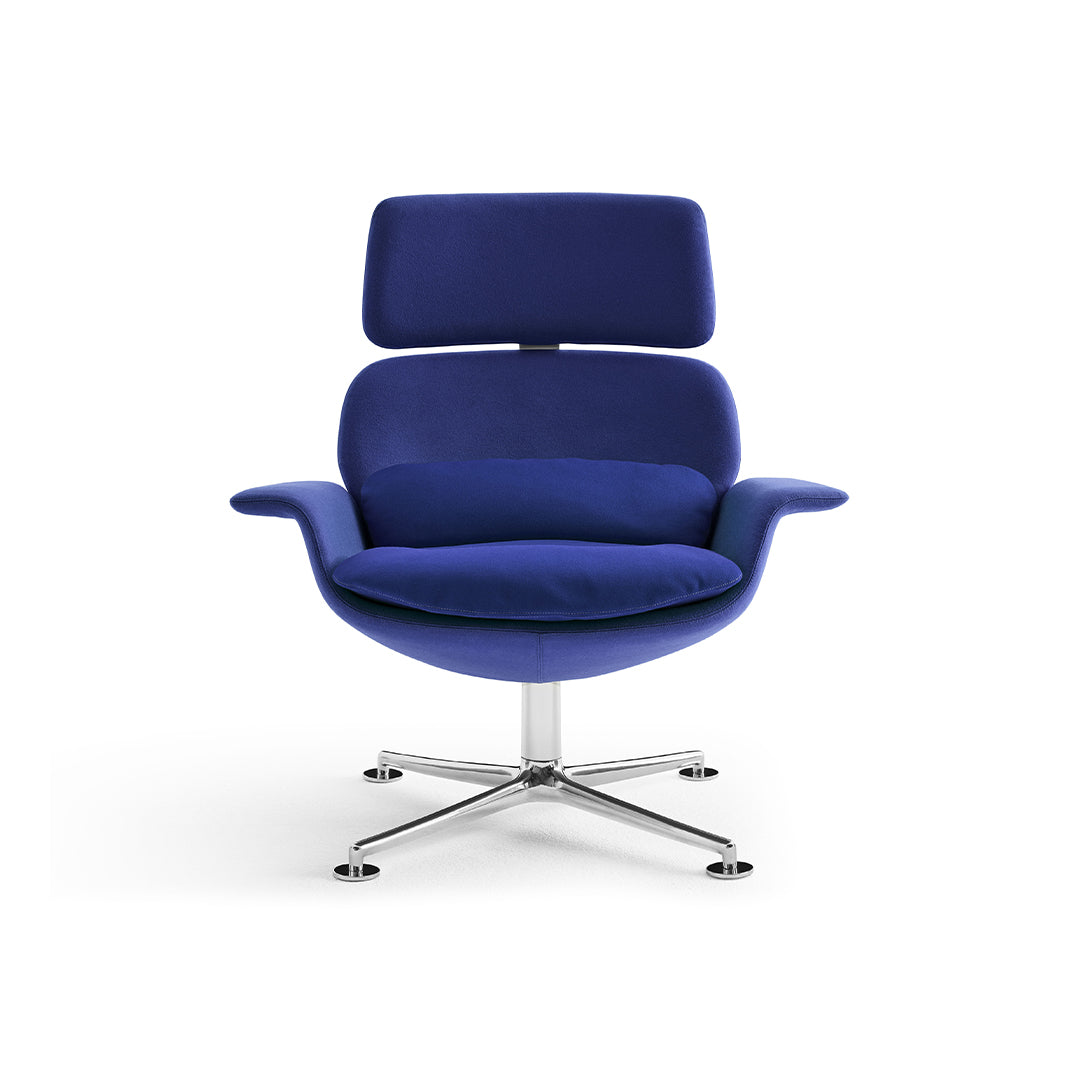 KN02 SWIVEL AND RECLINING HIGH BACK CHAIR & KN03 OTTOMAN