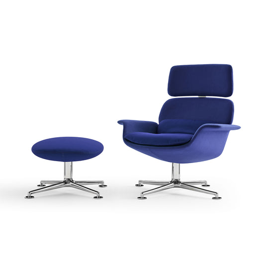 KN02 SWIVEL AND RECLINING HIGH BACK CHAIR &amp; KN03 OTTOMAN