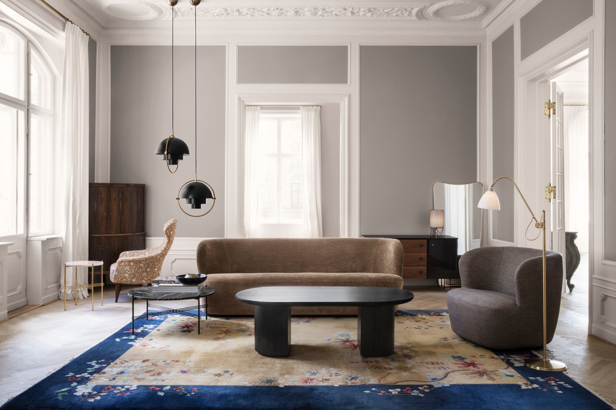 MULTI-LITE BLACK BRASS PENDANT LAMP