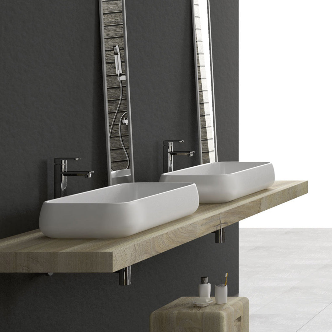 SHUI RECTANGULAR ON TOP WASHBASIN 80