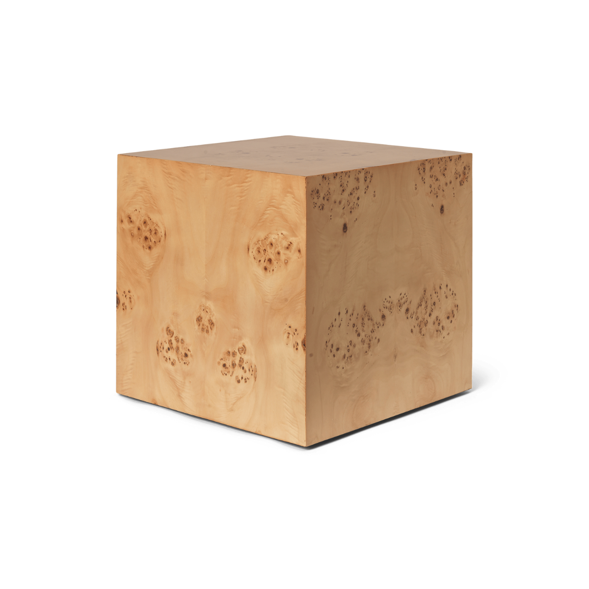 BURL CUBE SIDE TABLE