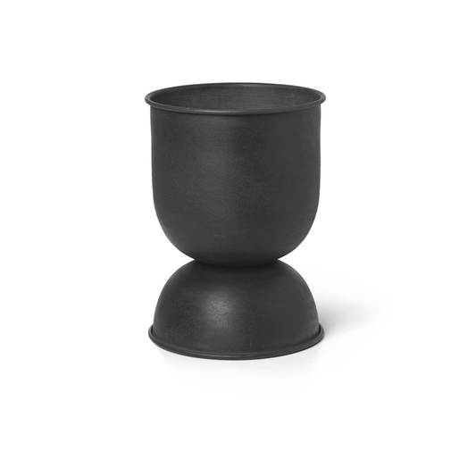 HOURGLASS POT - MEDIUM - BLACK