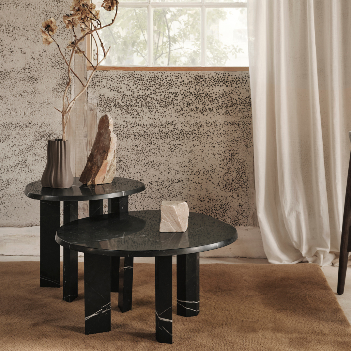 MOIRE VASE SMALL - ANTHRACITE