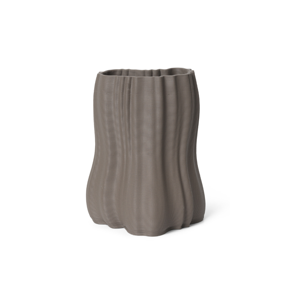 MOIRE VASE SMALL - ANTHRACITE