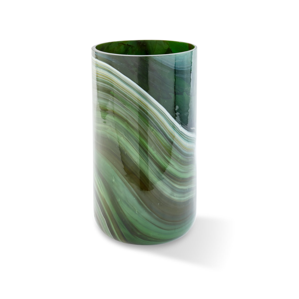 MARBLED GLASS VASE L