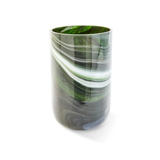 MARBLED GLASS VASE L