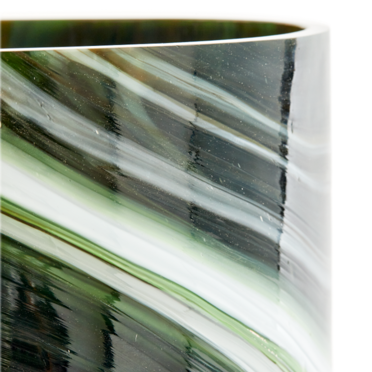MARBLED GLASS VASE L